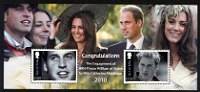 Royal Engagement Mint Sheet of 2 Stamps Isle of Man, 2010